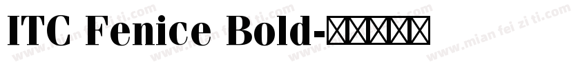 ITC Fenice Bold字体转换